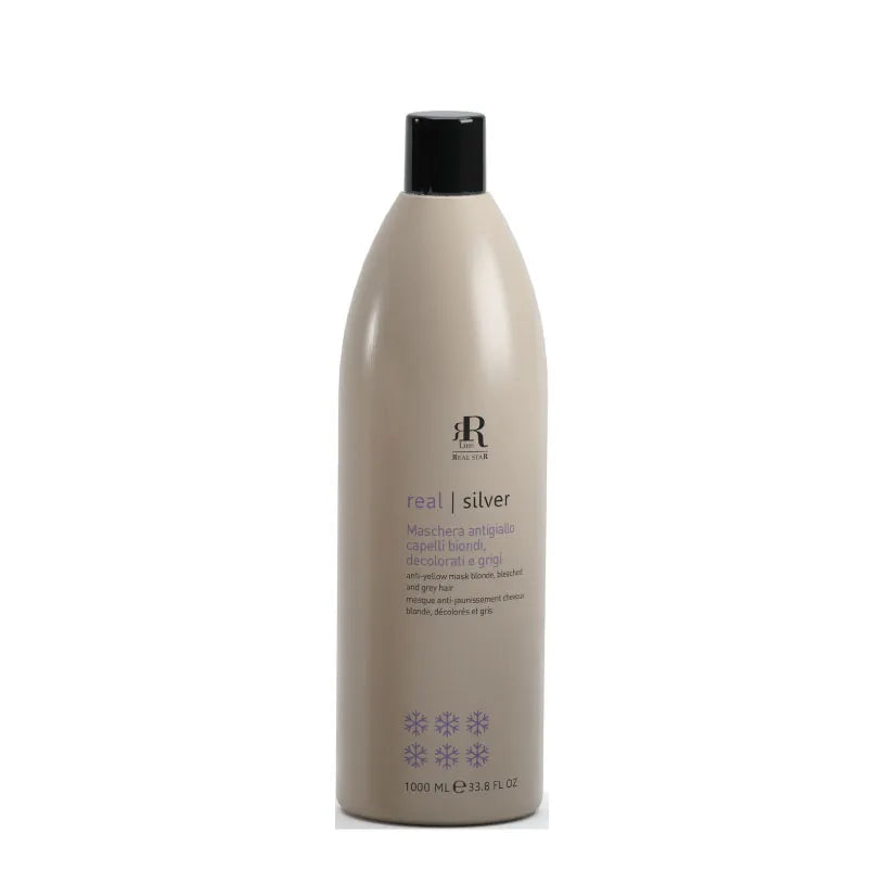 RR Real Star - Maschera Antigiallo Capelli Biondi, Decolorati e Grigi