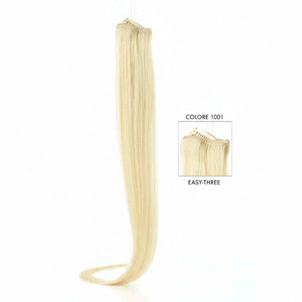 DI BIASE HAIR - Extension Clip 1 pezzo - 22 gr | 1001 Biondo Platino