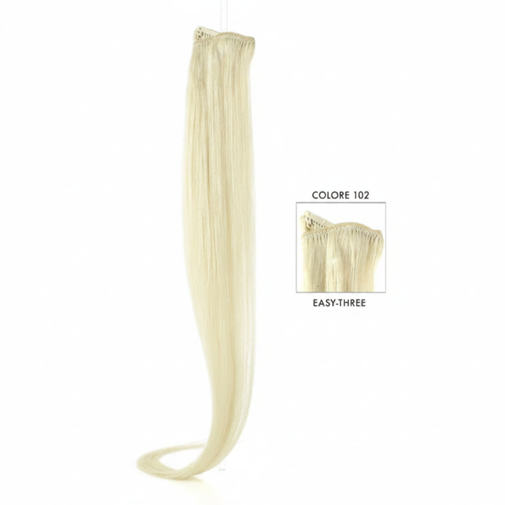 DI BIASE HAIR - Extension Clip 1 pezzo - 22 gr | 102 Biondo Chiarissimo Cenere