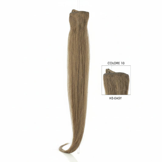 DI BIASE HAIR - Extension Clip 3 pezzi - 60 gr | 10 Biondo Scuro Cenere