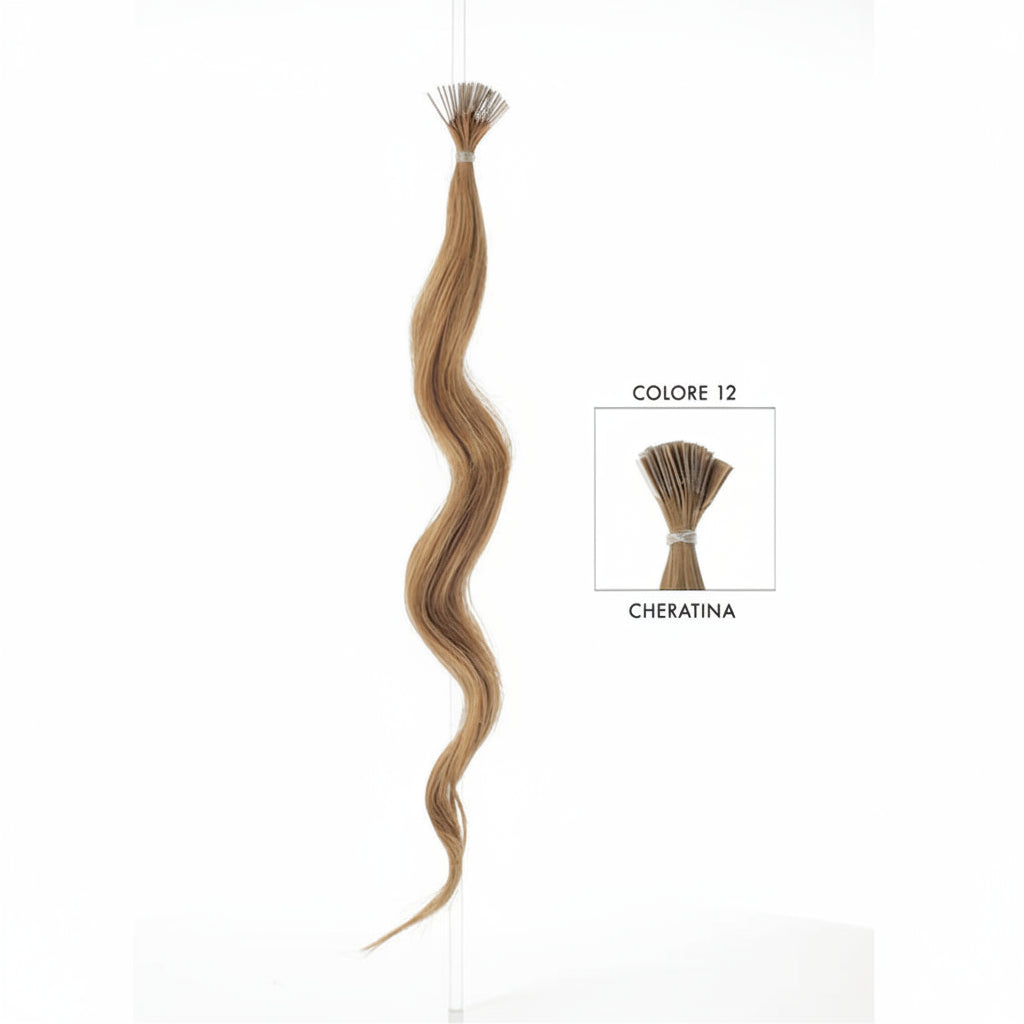 DI BIASE HAIR - Cheratina Naturale Ondulato | 12 Biondo Dorato Rame
