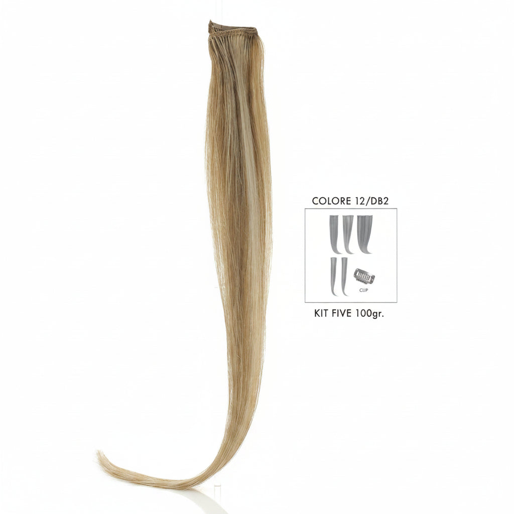 DI BIASE HAIR - Extension Clip 5 pezzi - 100 gr | 12/DB2