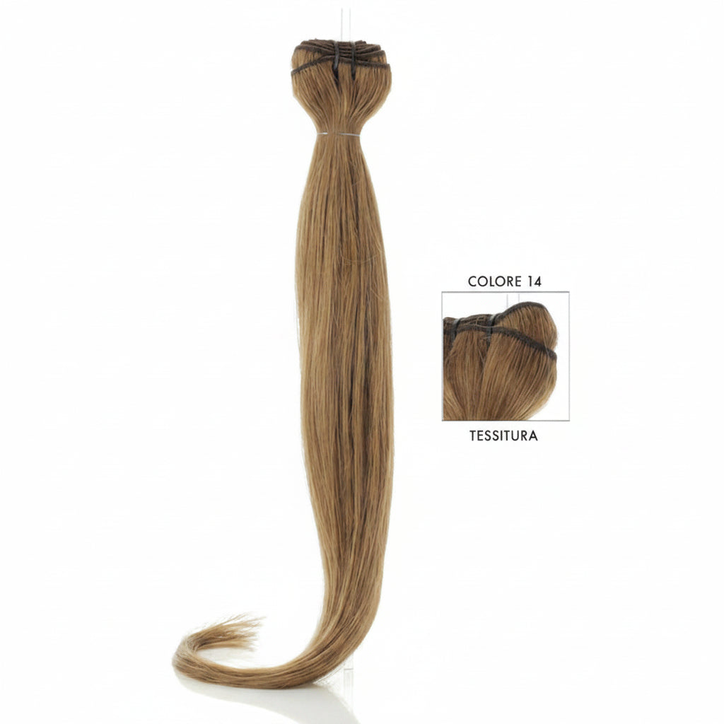 DI BIASE HAIR - Tessitura liscia 100 gr | 14 Biondo Chiaro Dorato Naturale
