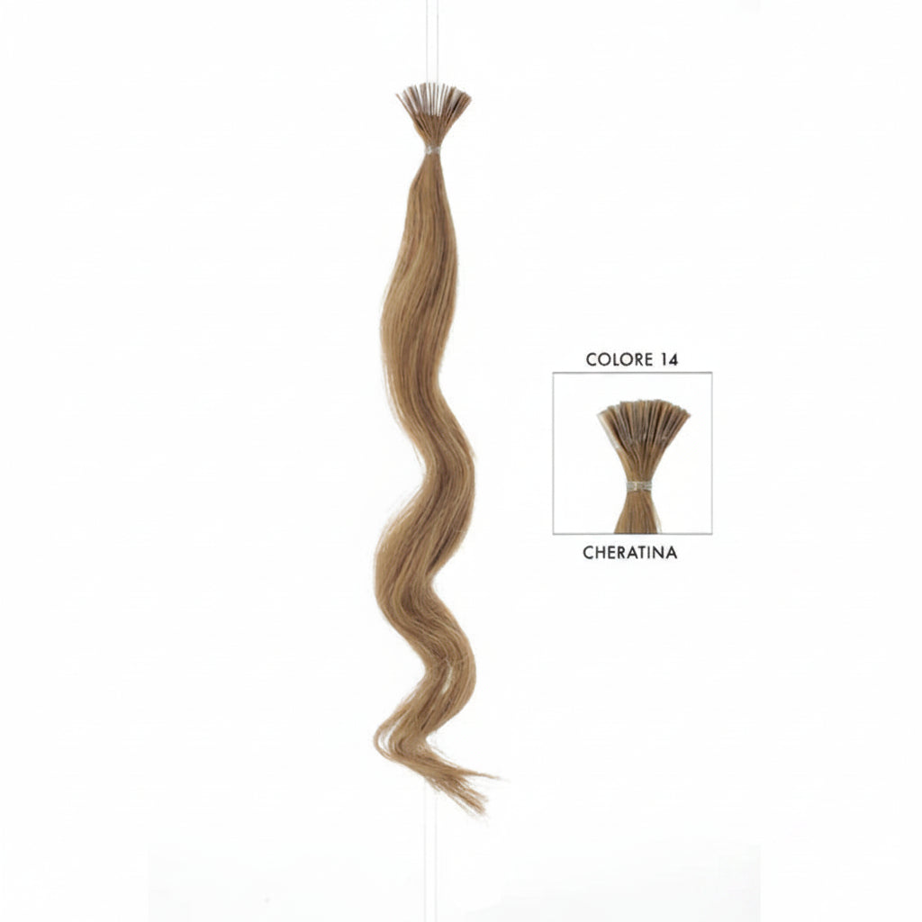 DI BIASE HAIR - Cheratina naturale 1gr ondulato | 14 Biondo Chiaro Dorato Rame