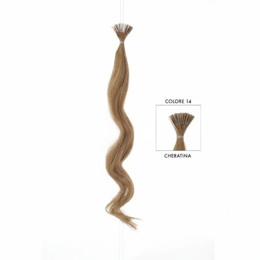 DI BIASE HAIR - Cheratina naturale 1gr ondulato | 14 Biondo Chiaro Dorato Rame