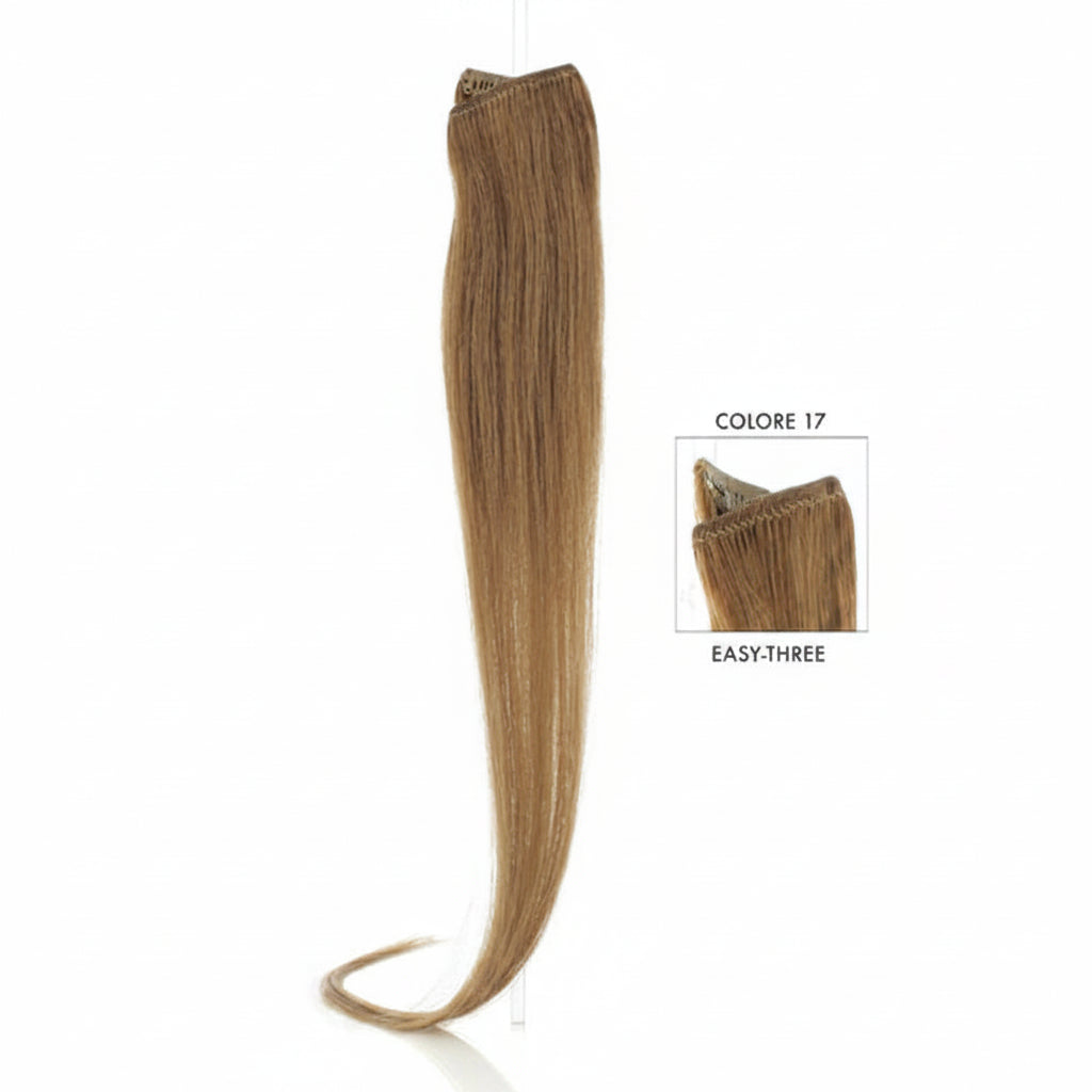 DI BIASE HAIR - Extension Clip 1 pezzo - 22 gr | 17 Biondo Dorato Rame Intenso