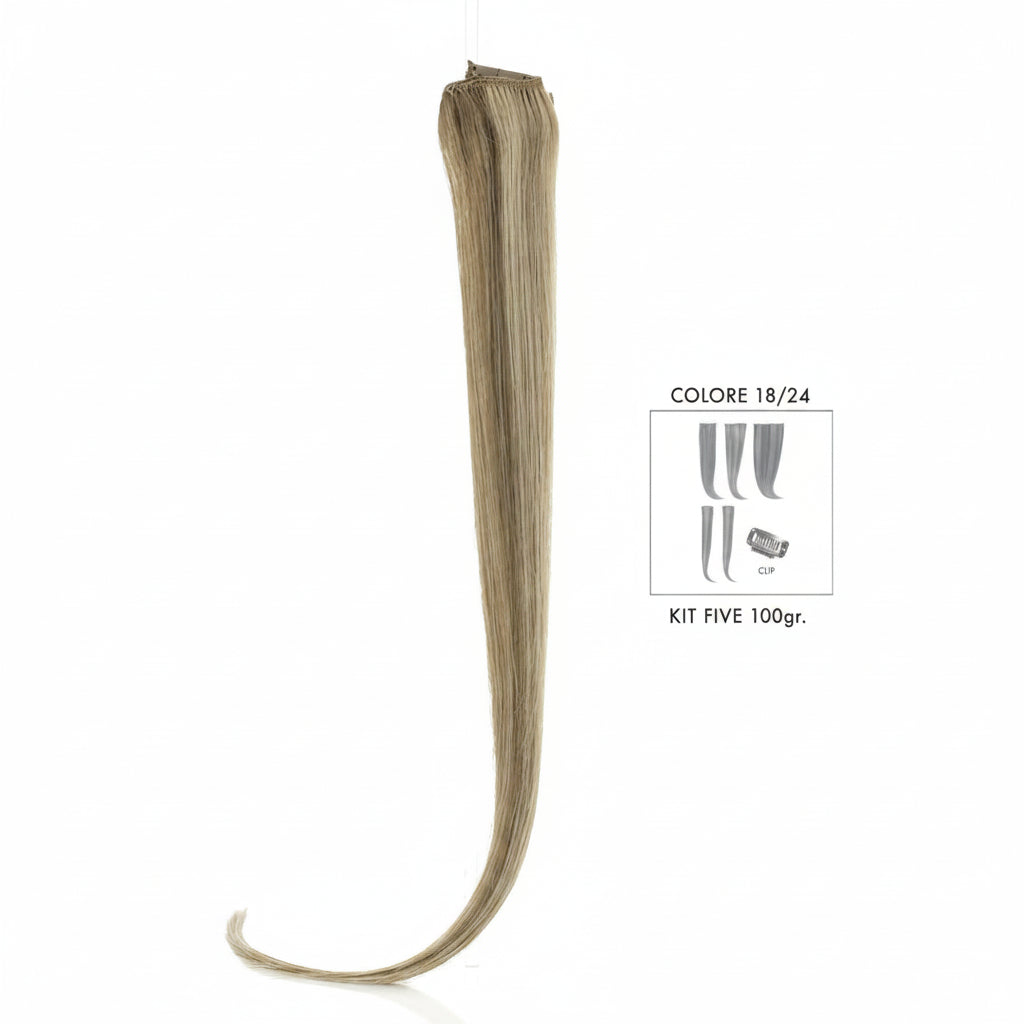 DI BIASE HAIR - Extension Clip 5 pezzi - 100 gr | 18/24