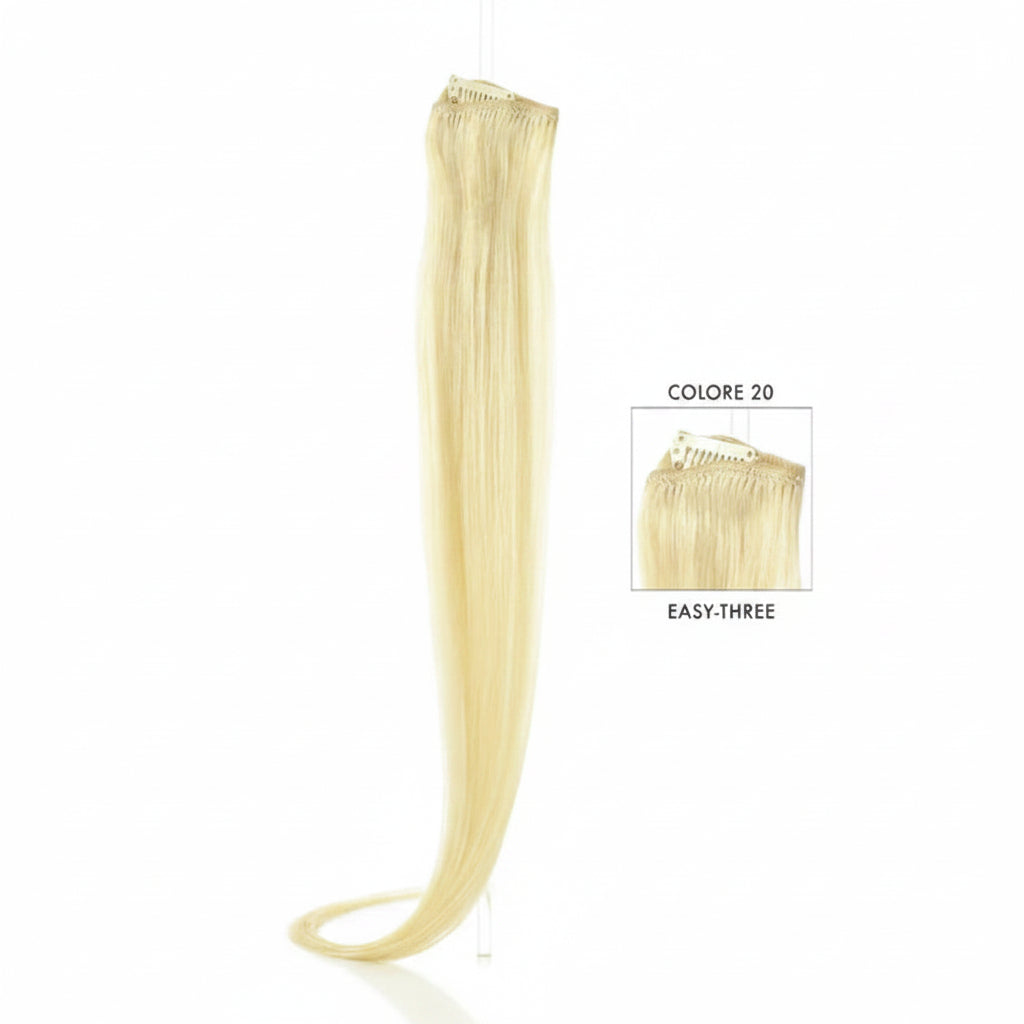 DI BIASE HAIR - Extension Clip 1 pezzo - 22 gr | 20 Biondo Platino Dorato
