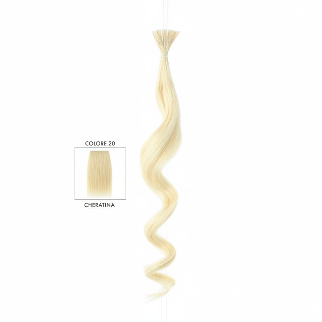 DI BIASE HAIR - Cheratina Naturale Ondulato | 20 Biondo Platino Dorato