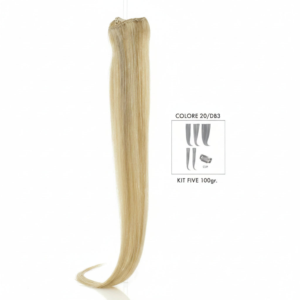 DI BIASE HAIR - Extension Clip 5 pezzi - 100 gr | 20/DB3