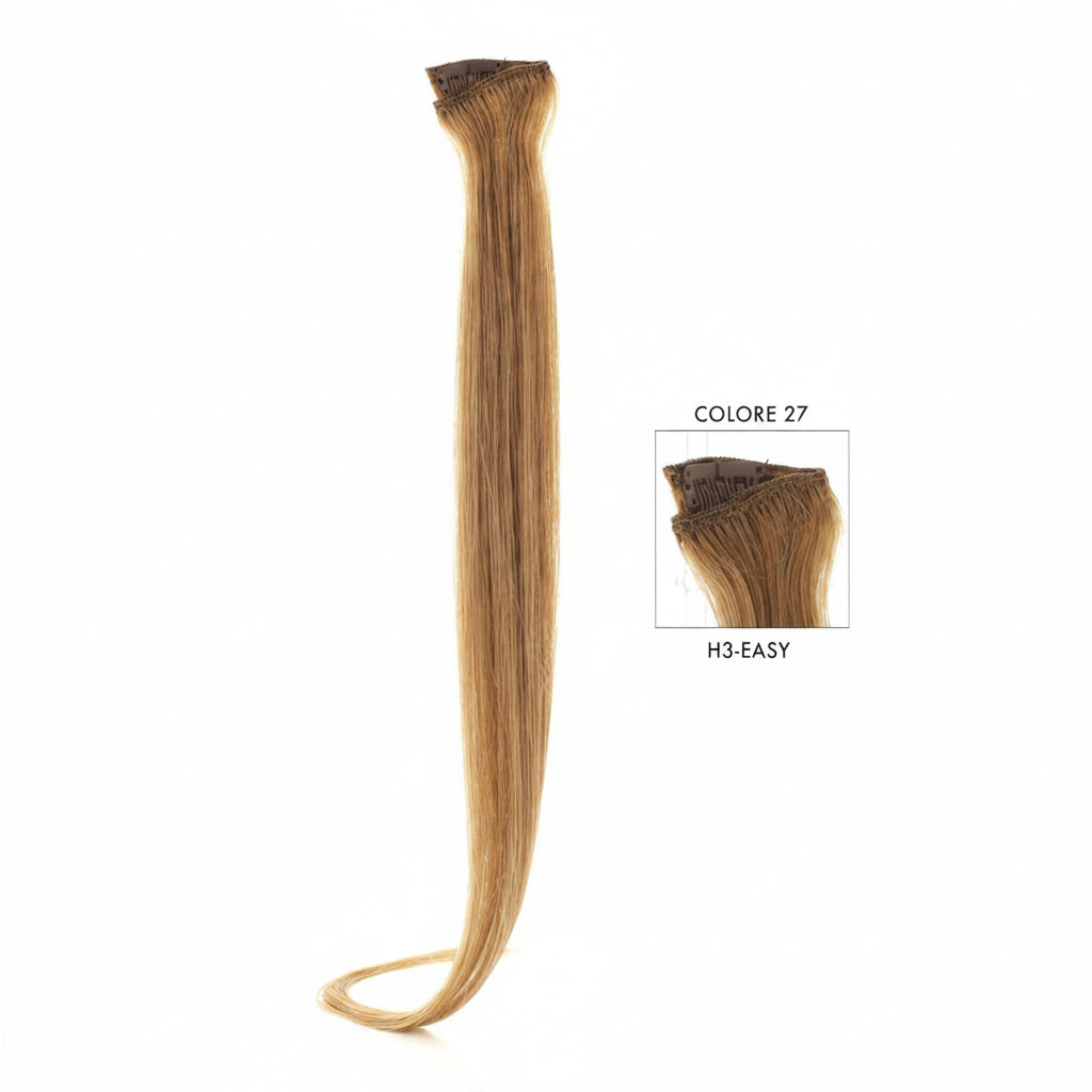 DI BIASE HAIR - Extension Clip 3 pezzi - 60 gr | 27 Biondo Tabacco