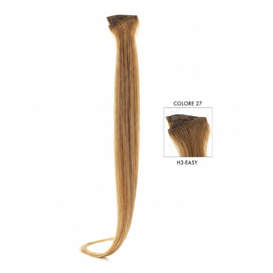 DI BIASE HAIR - Extension Clip 3 pezzi - 60 gr | 27 Biondo Tabacco