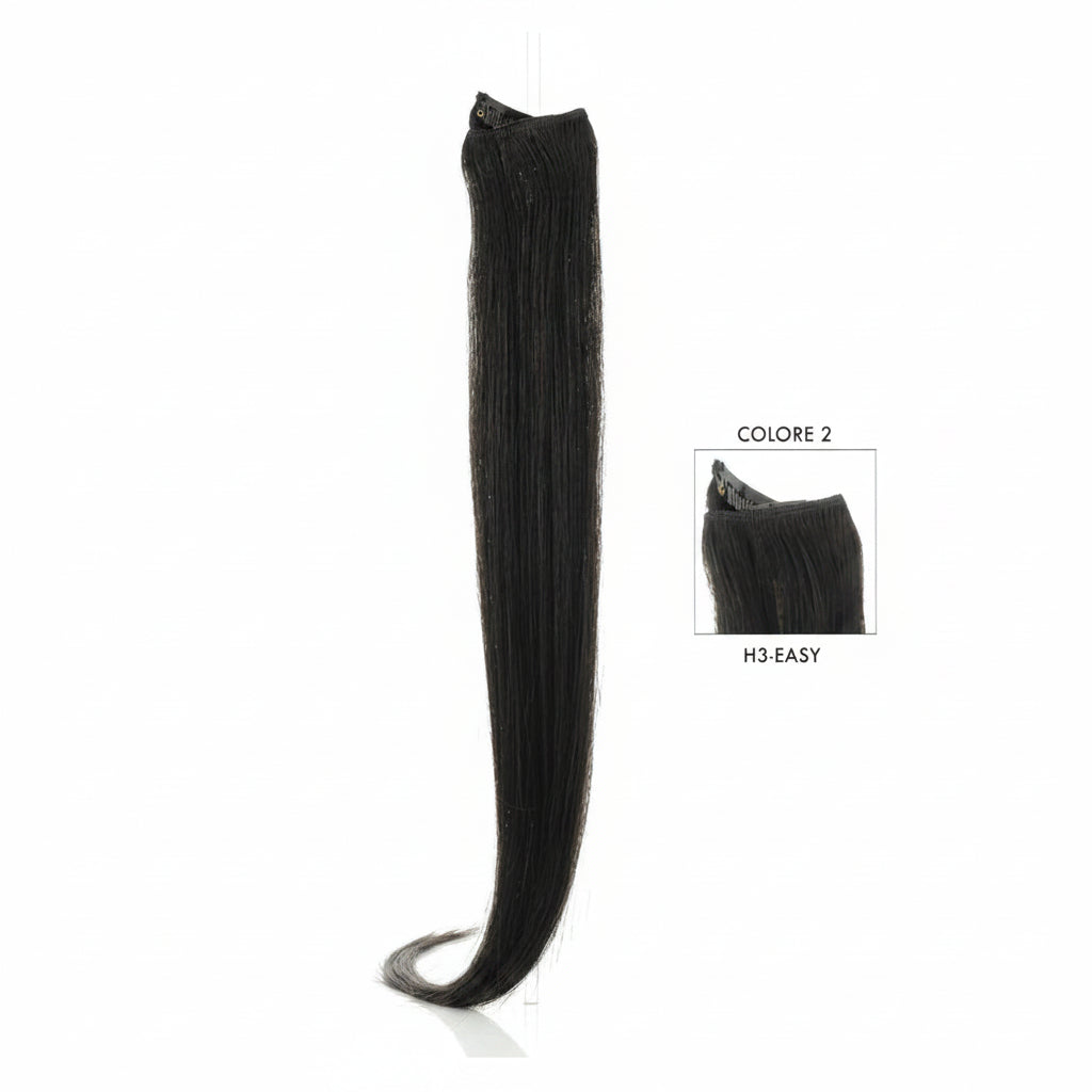 DI BIASE HAIR - Extension Clip 3 pezzi - 60 gr | 2 Castano Scuro
