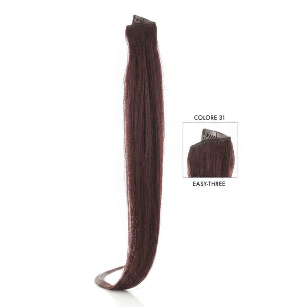 DI BIASE HAIR - Extension Clip 1 pezzo - 22 gr | 31 Castano Mogano Acceso