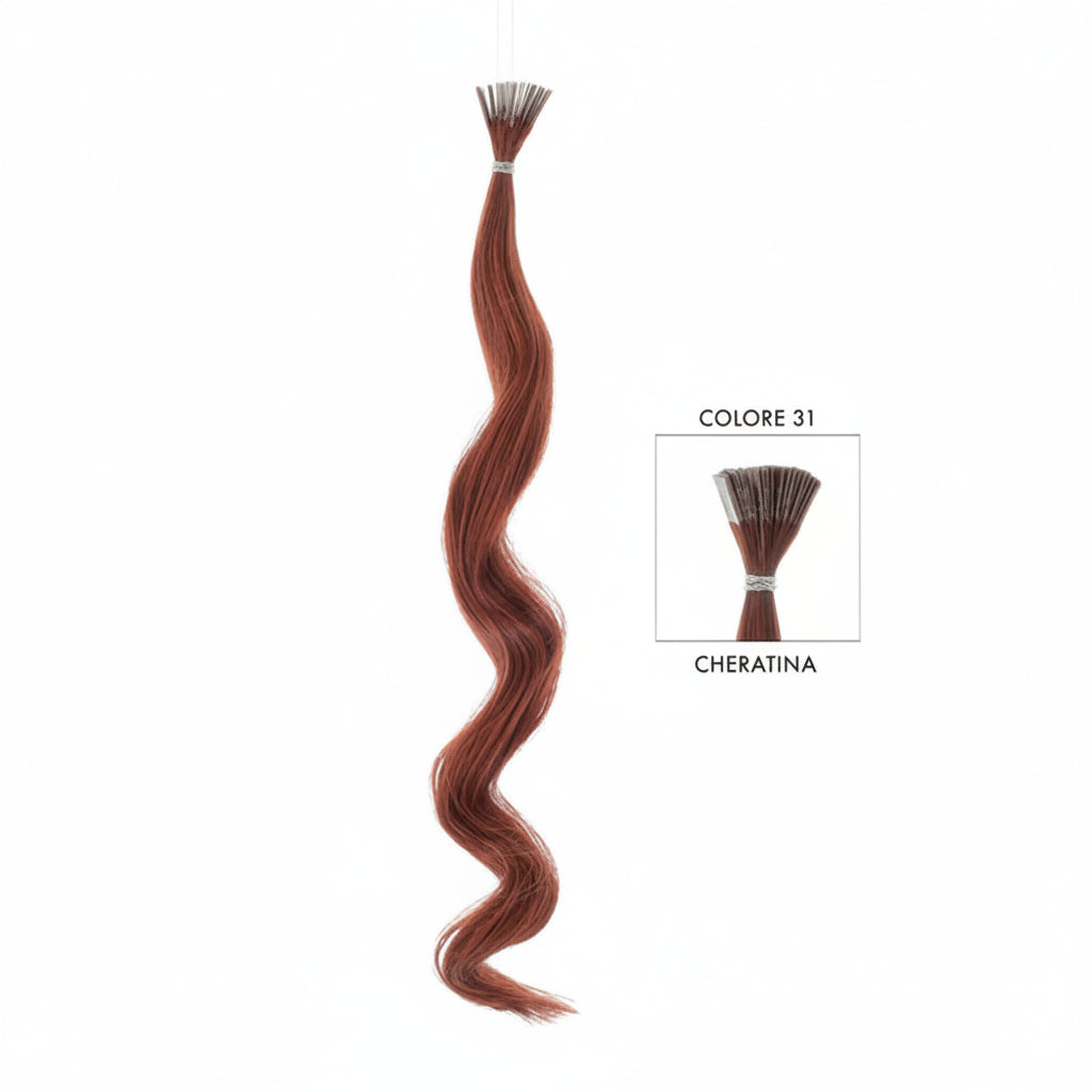 DI BIASE HAIR - Cheratina Naturale Ondulato | 31 Castano Mogano Acceso