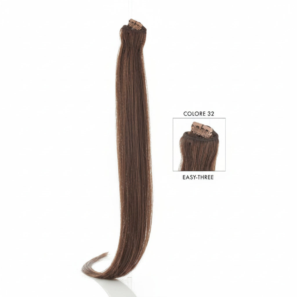 DI BIASE HAIR - Extension Clip 1 pezzo - 22 gr | 32 Castano Mogano