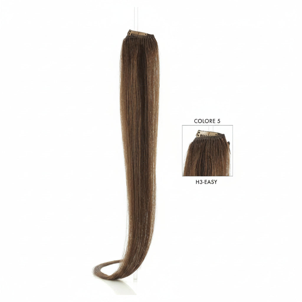 DI BIASE HAIR - Extension Clip 3 pezzi - 60 gr | 5 Biondo Chiaro
