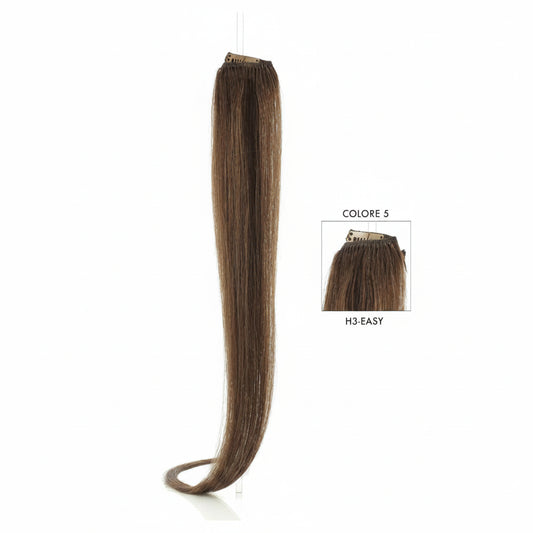 DI BIASE HAIR - Extension Clip 3 pezzi - 60 gr | 5 Biondo Chiaro