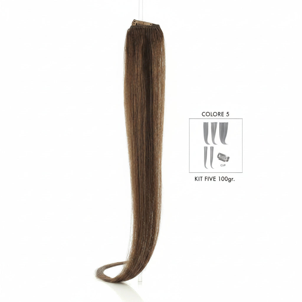 DI BIASE HAIR - Extension Clip 5 pezzi - 100 gr | 5 Biondo Chiaro