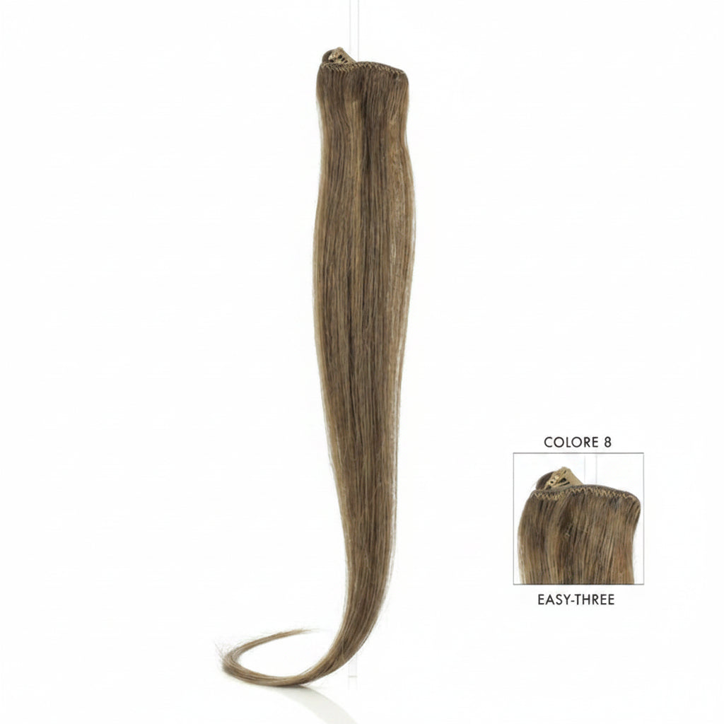 DI BIASE HAIR - Extension Clip 1 pezzo - 22 gr | 8 Biondo Scuro Naturale