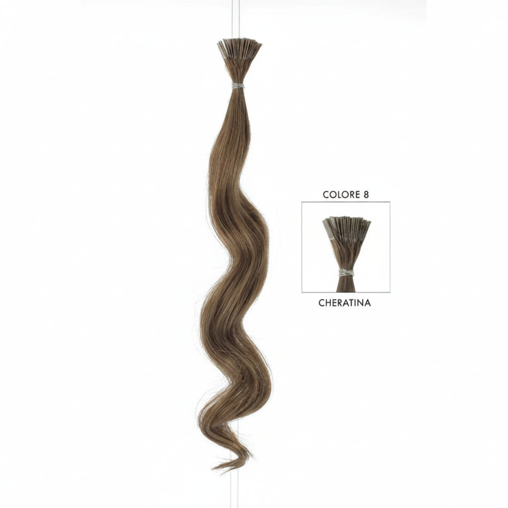 DI BIASE HAIR - Cheratina Naturale Ondulato | 8 Biondo Scuro Naturale
