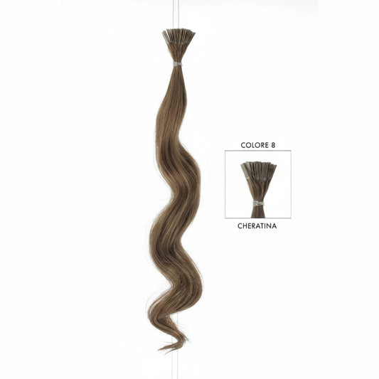 DI BIASE HAIR - Cheratina Naturale Ondulato | 8 Biondo Scuro Naturale