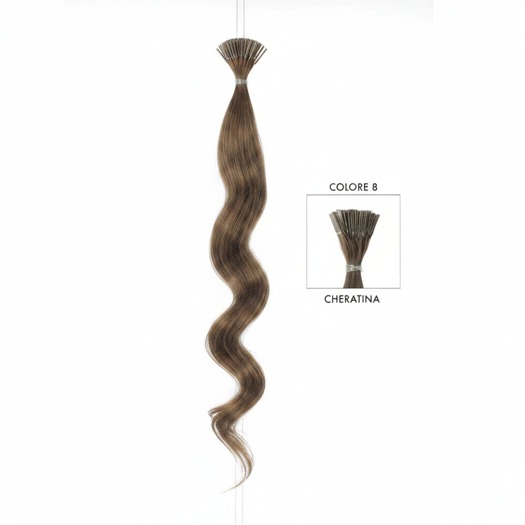 DI BIASE HAIR - Cheratina naturale 1gr ondulato | 8 Biondo Scuro Naturale