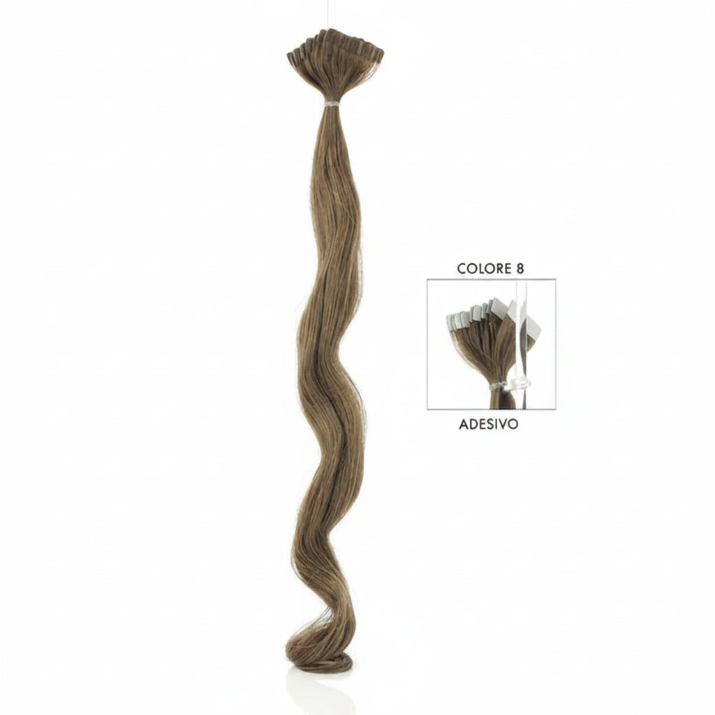 DI BIASE HAIR - Adesivo Ondulato 2.5 gr | 8 Biondo Scuro Naturale