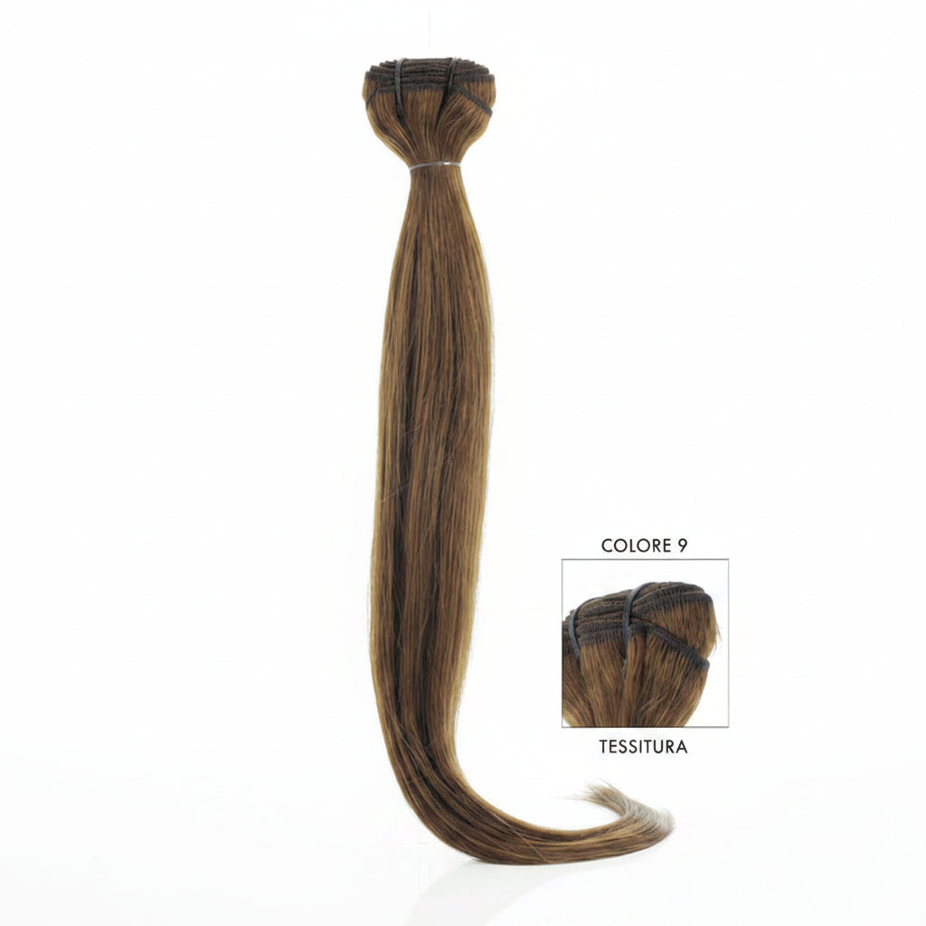 DI BIASE HAIR - Tessitura liscia 100 gr | 9 Biondo Scuro Naturale Dorato