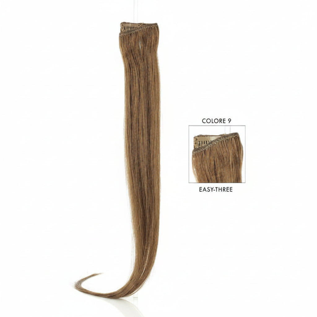 DI BIASE HAIR - Extension Clip 1 pezzo - 22 gr | 9 Biondo Scuro Naturale Dorato
