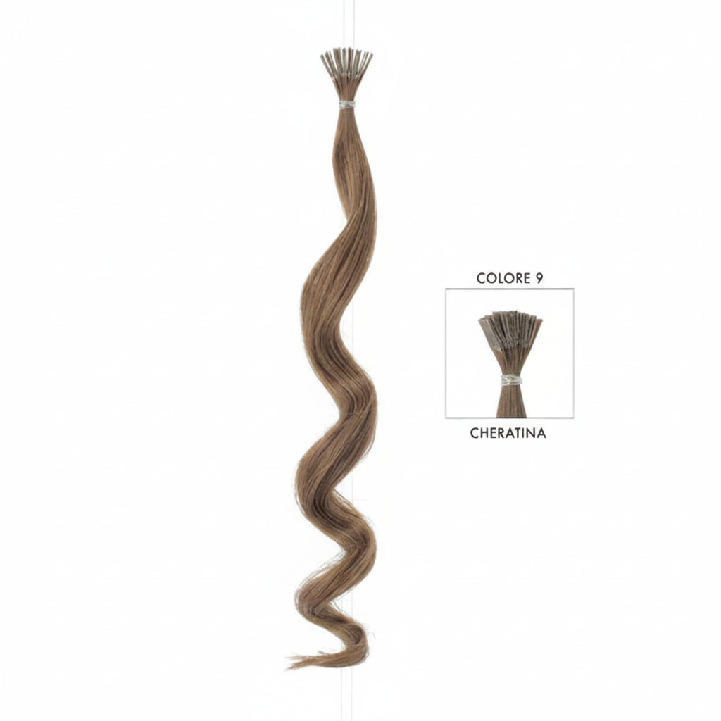 DI BIASE HAIR - Cheratina Naturale Ondulato | 9 Biondo Scuro Naturale Dorato