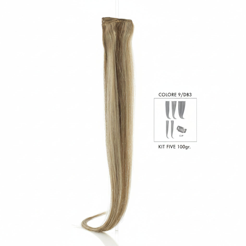 DI BIASE HAIR - Extension Clip 5 pezzi - 100 gr | 9/DB3