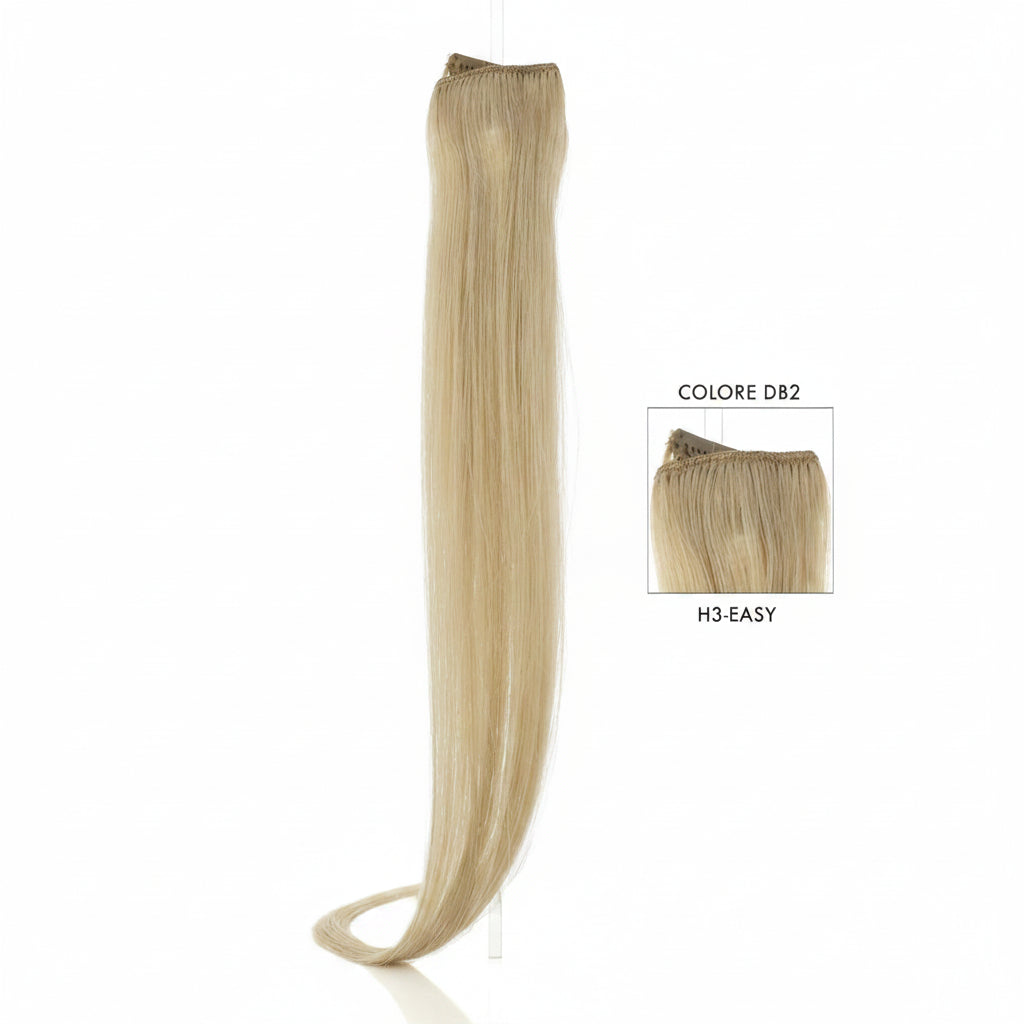DI BIASE HAIR - Extension Clip 3 pezzi - 60 gr | DB2 Biondo Dorato Chiaro