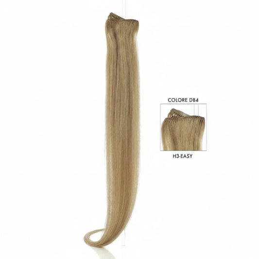 DI BIASE HAIR - Extension Clip 3 pezzi - 60 gr | DB4 Biondo Chiaro Dorato