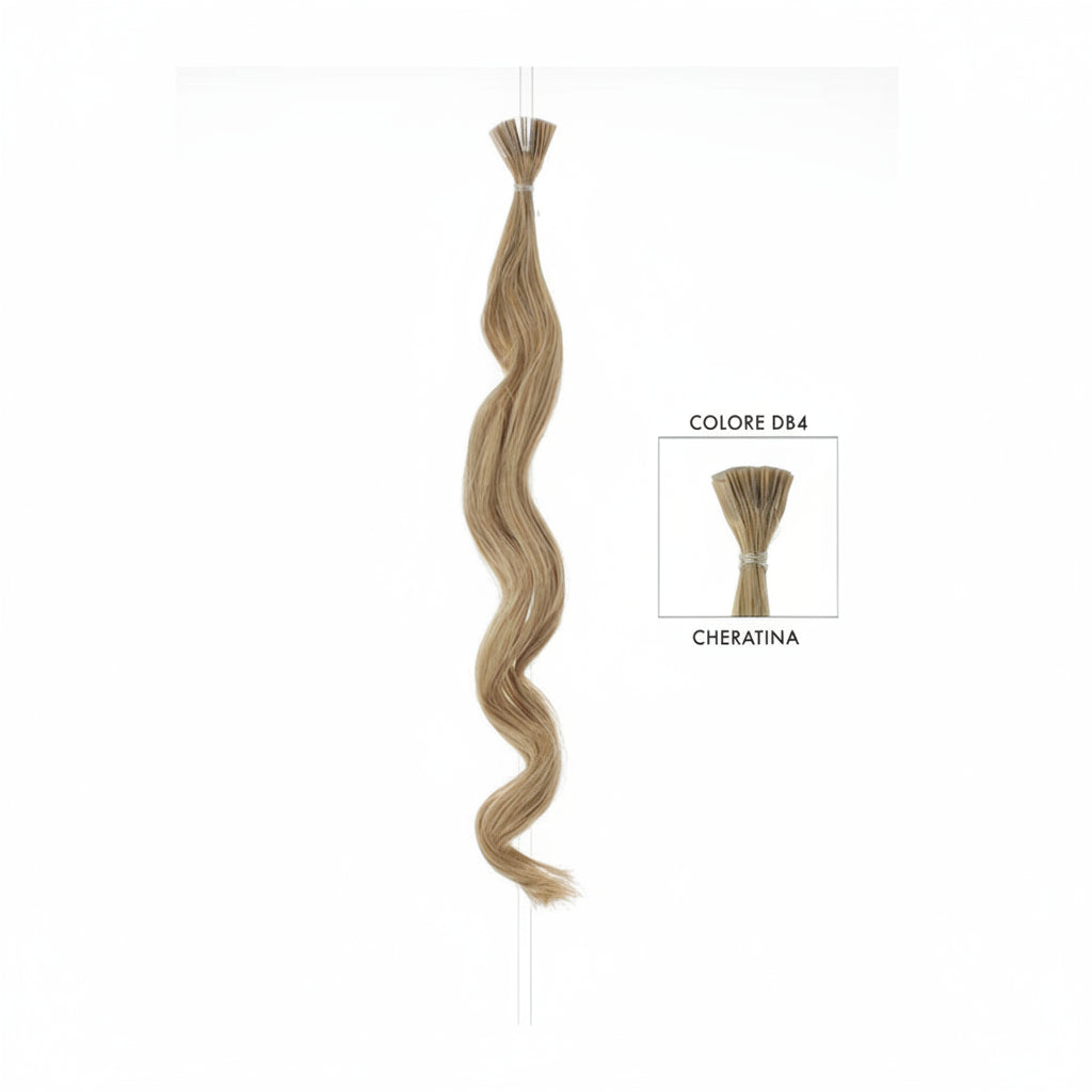DI BIASE HAIR - Cheratina Naturale Ondulato | DB4 Biondo Chiaro Dorato