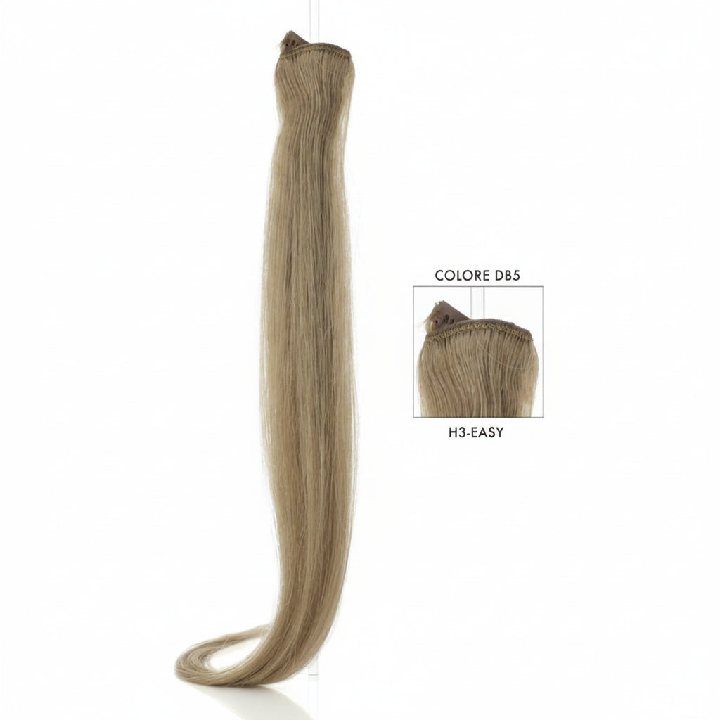 DI BIASE HAIR - Extension Clip 3 pezzi - 60 gr | DB5 Biondo Chiaro Sabbia