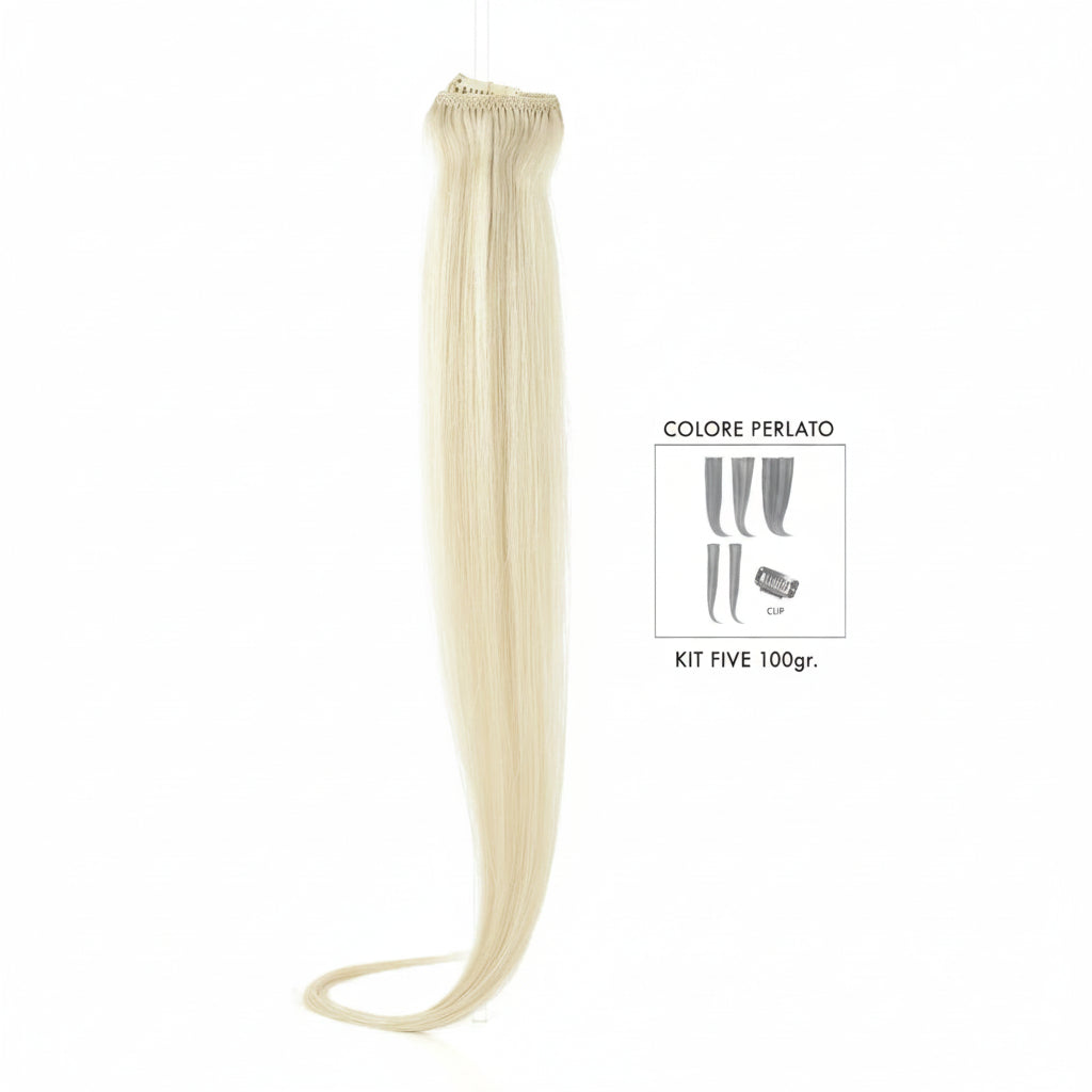 DI BIASE HAIR - Extension Clip 5 pezzi - 100 gr | Perlato