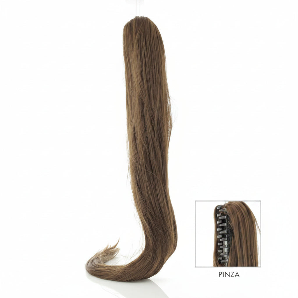 DI BIASE HAIR - Toupet Maya liscio 60 cm | 9 Biondo Scuro Naturale Dorato