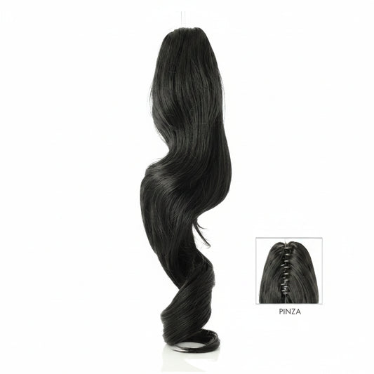 DI BIASE HAIR - Toupet Chiara ondulato 60 cm | 1B Nero