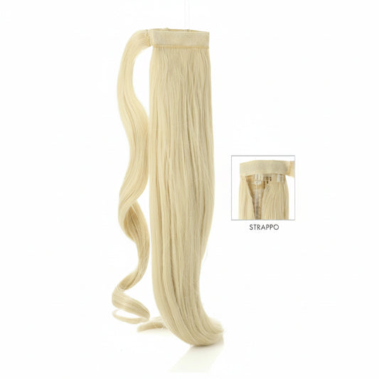 DI BIASE HAIR - Toupet Egizia Liscio 70 cm | 1001 Biondo Platino