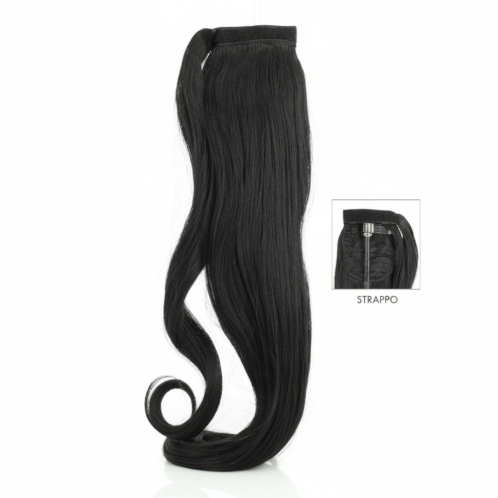 DI BIASE HAIR - Toupet Serena liscio 60 cm | 1B