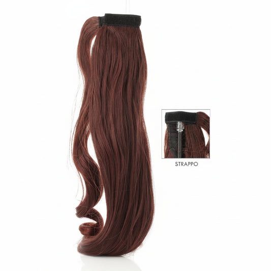 DI BIASE HAIR - Toupet Serena liscio 60 cm | 33 Castano Mogano Chiaro