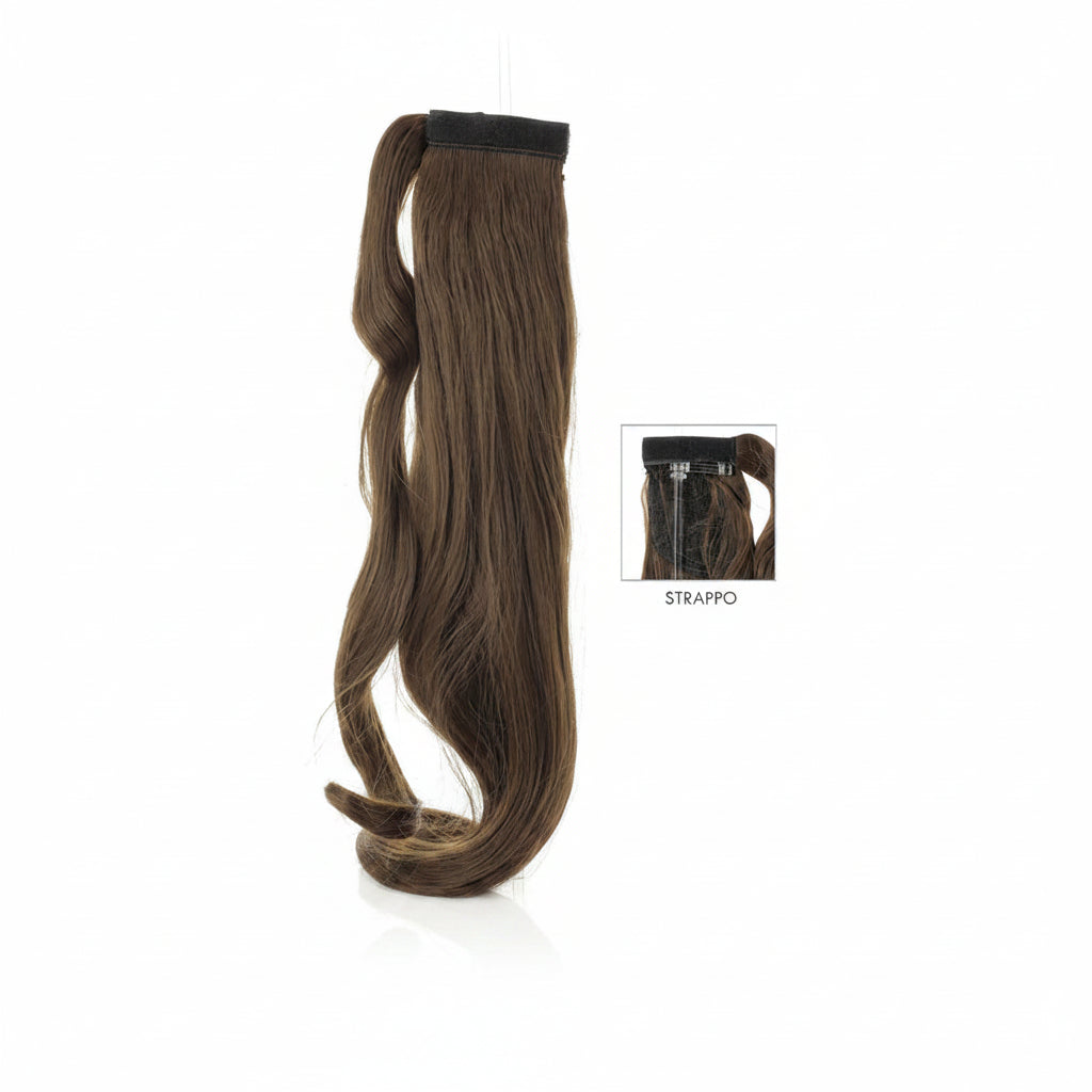 DI BIASE HAIR - Toupet Egizia Liscio 70 cm | 9 Biondo Scuro Naturale Dorato