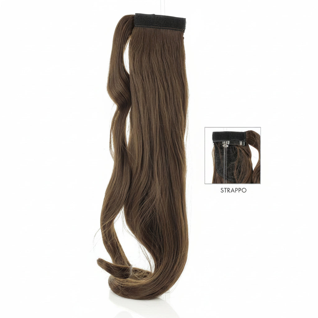 DI BIASE HAIR - Toupet Serena liscio 60 cm | 9 Biondo Scuro Naturale Dorato