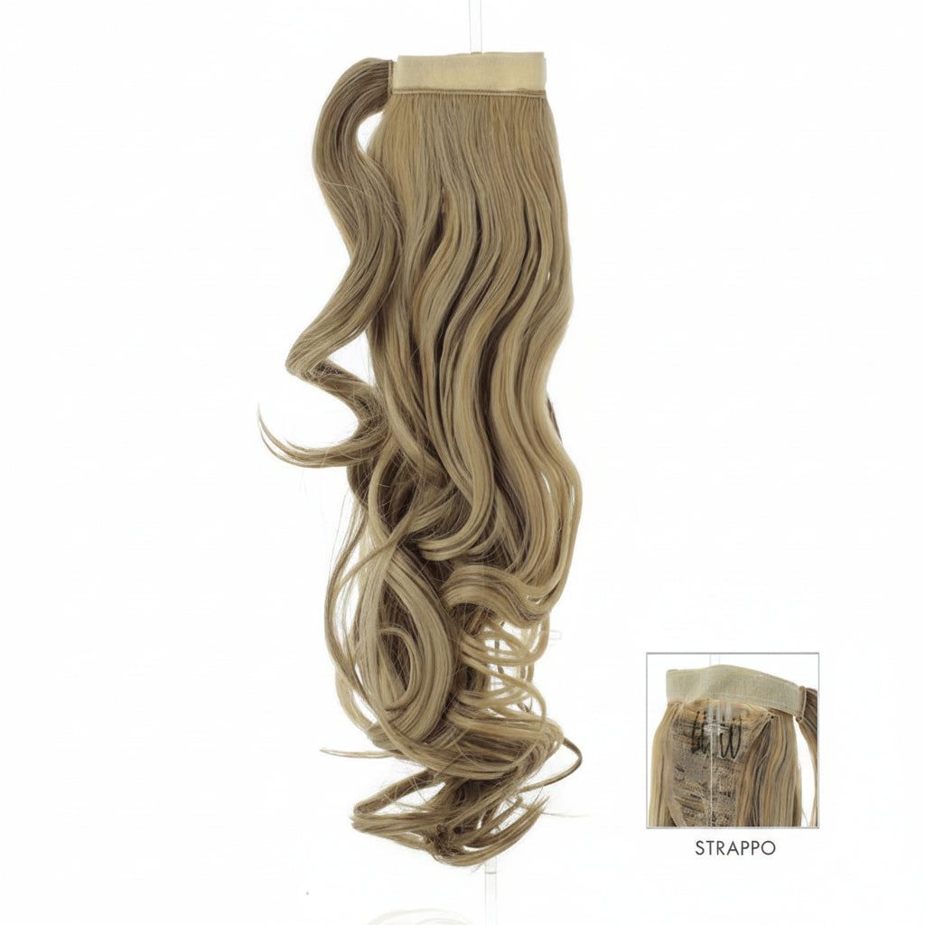 DI BIASE HAIR - Toupet Morena ondulato 60 cm | DB3 Biondo Dorato