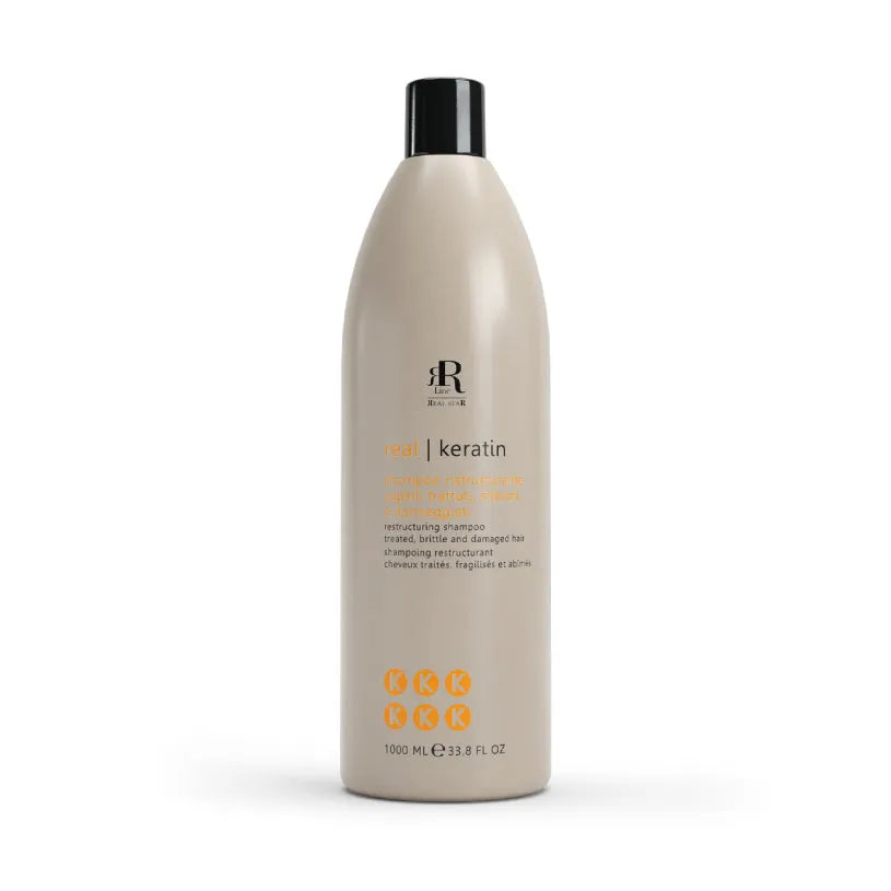 RR Real Star - Shampoo Ristrutturante Capelli Trattati, Sfibrati e Danneggiati