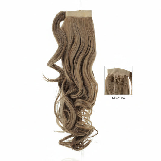 DI BIASE HAIR - Toupet Gaia ondulato 70cm | 12 Biondo Dorato Rame