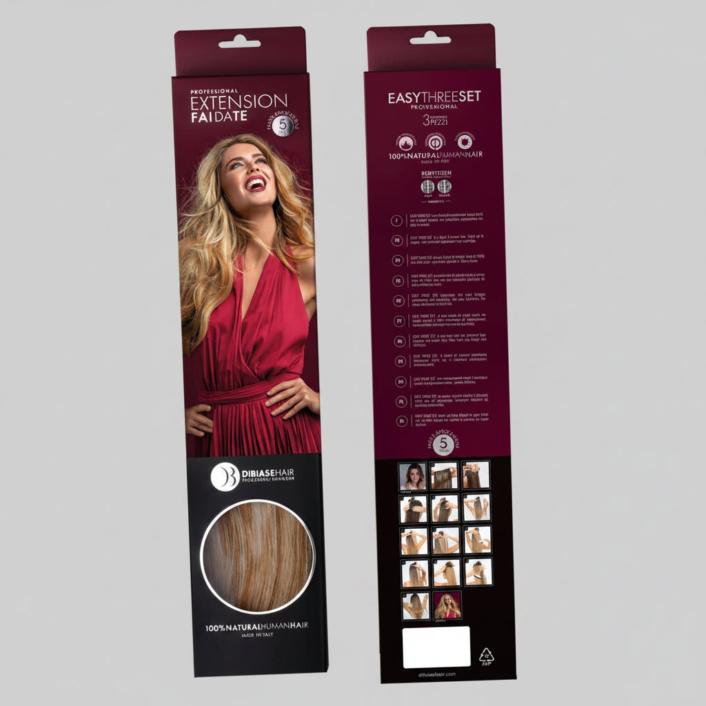 DI BIASE HAIR - Extension Clip 3 pezzi - 60 gr | 10 Biondo Scuro Cenere