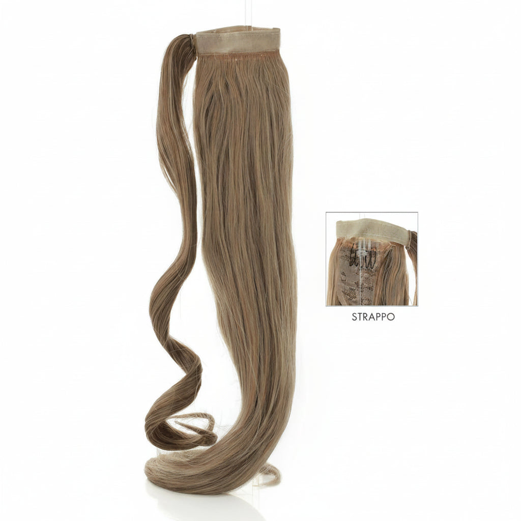 DI BIASE HAIR - Toupet Egizia Liscio 70 cm | 12 Biondo Dorato Rame