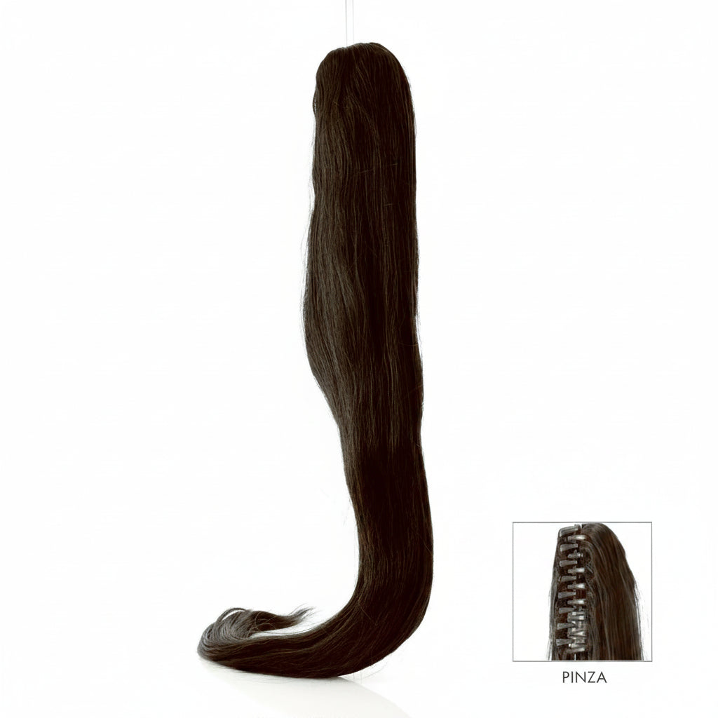 DI BIASE HAIR - Toupet Maya liscio 60 cm | 4 Castano